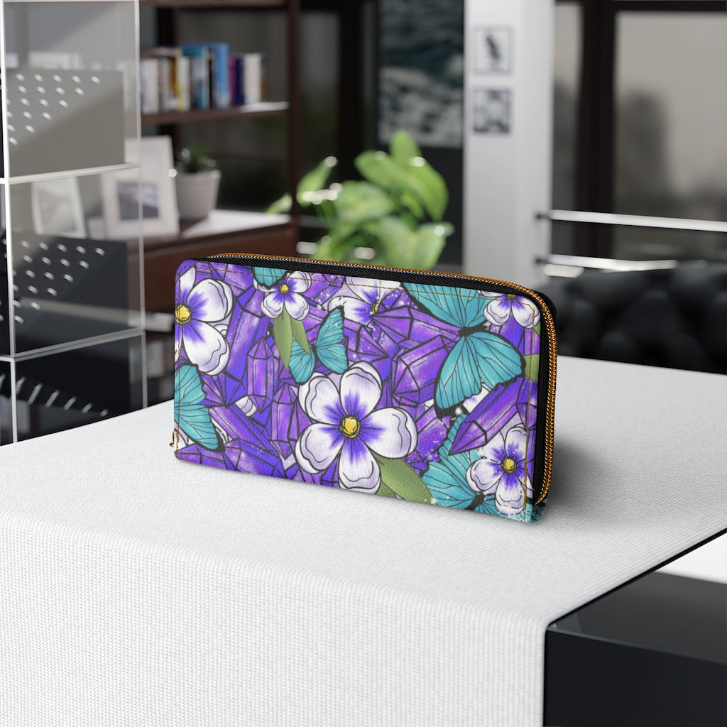 Amethyst Zipper Wallet