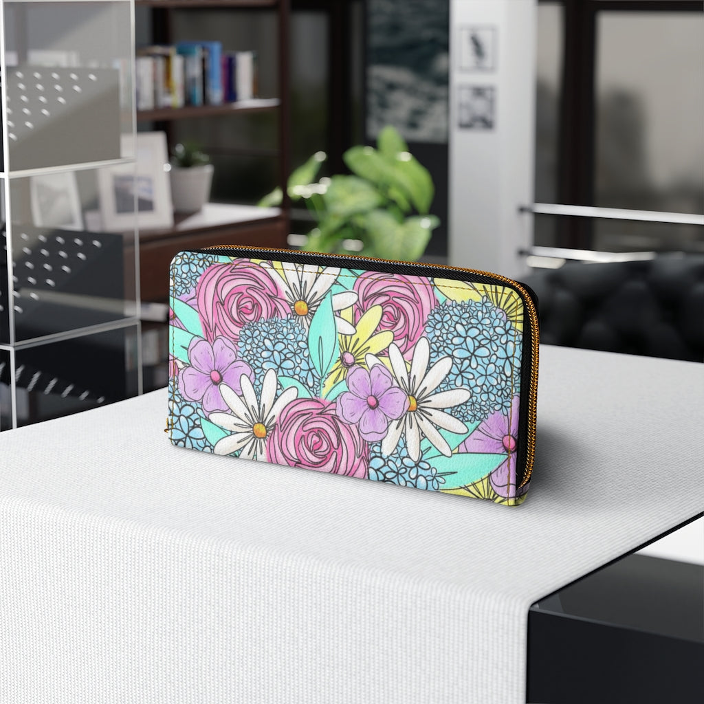 Neon Pastel Zipper Wallet