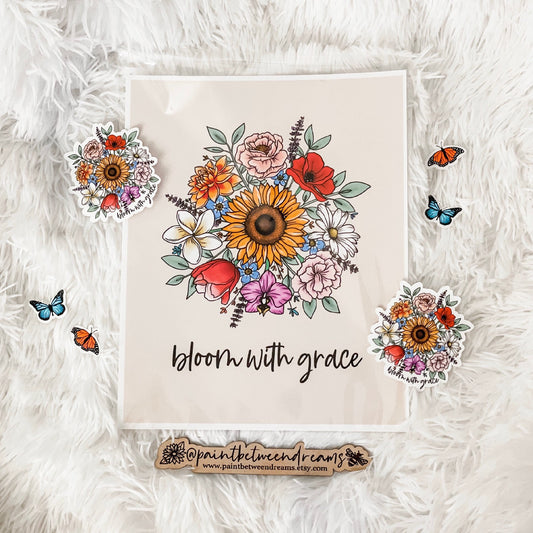 Bloom With Grace Floral Art Print