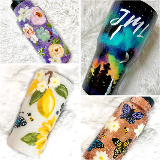 Custom Hand Painted Tumbler