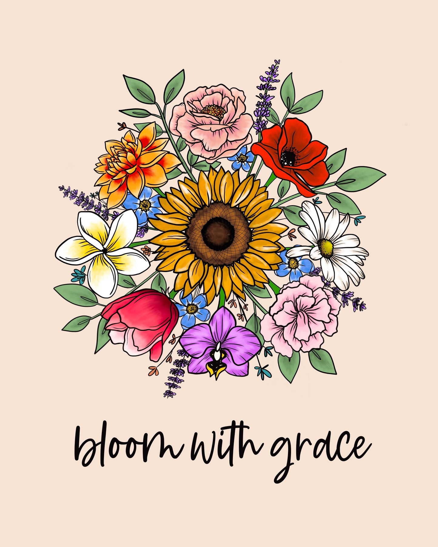 Bloom With Grace Floral Art Print