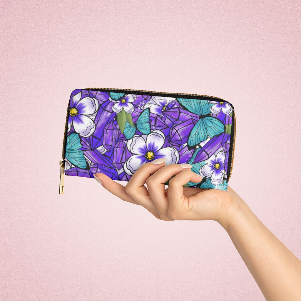 Amethyst Zipper Wallet