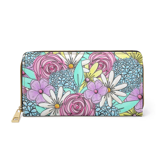 Neon Pastel Zipper Wallet