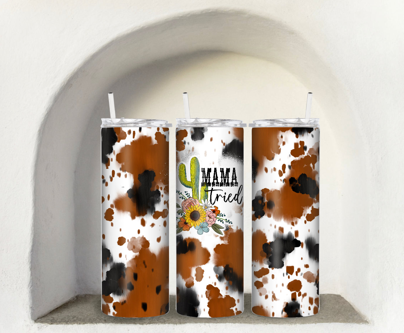 Mama Tried Cow Print Sub Wrap
