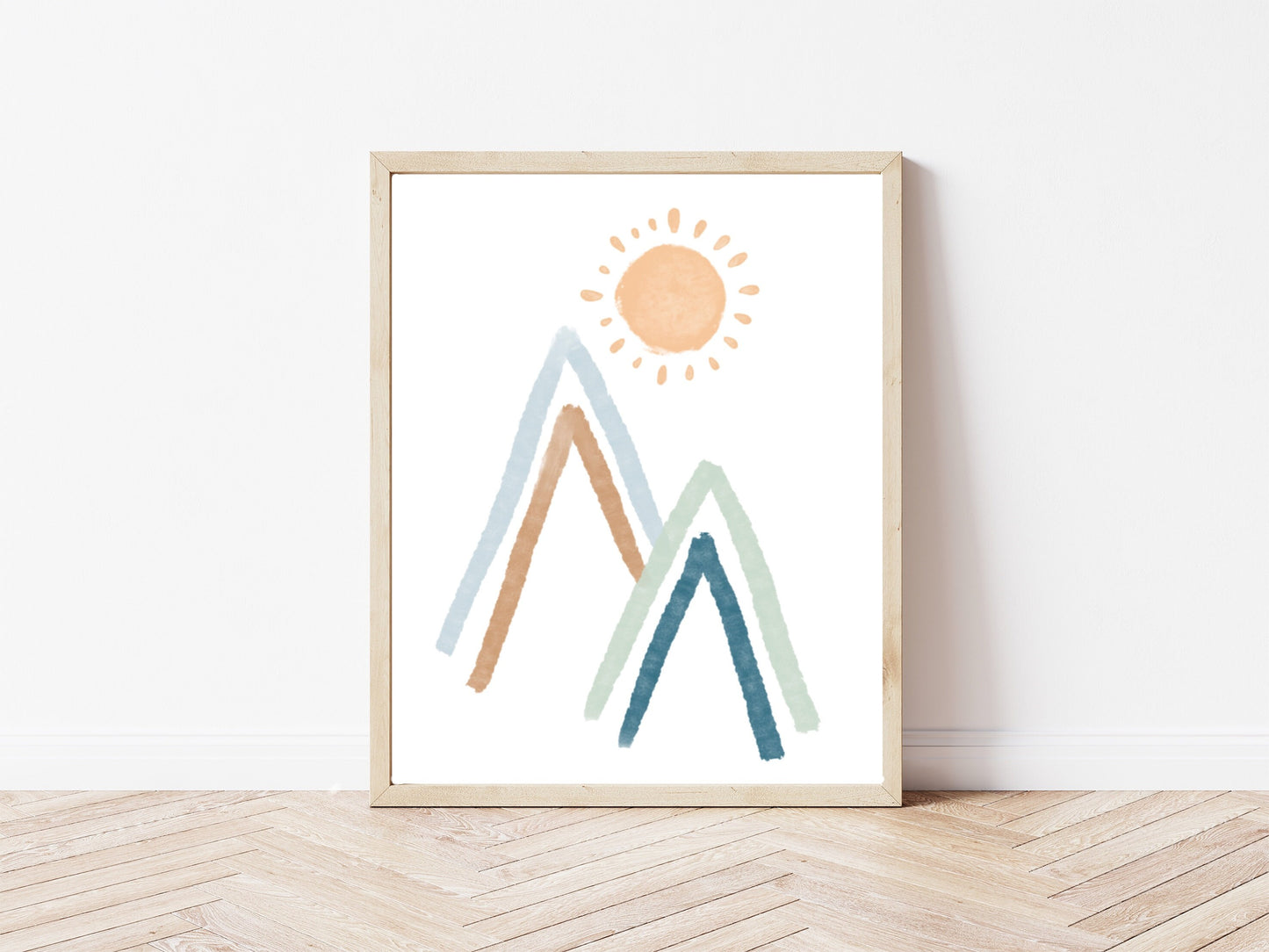 Boho Nursery Prints Dusty Blue