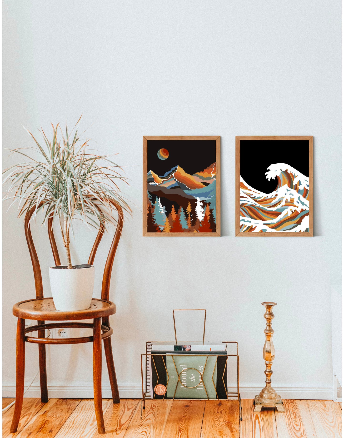 Mountain Ocean Boho Prints