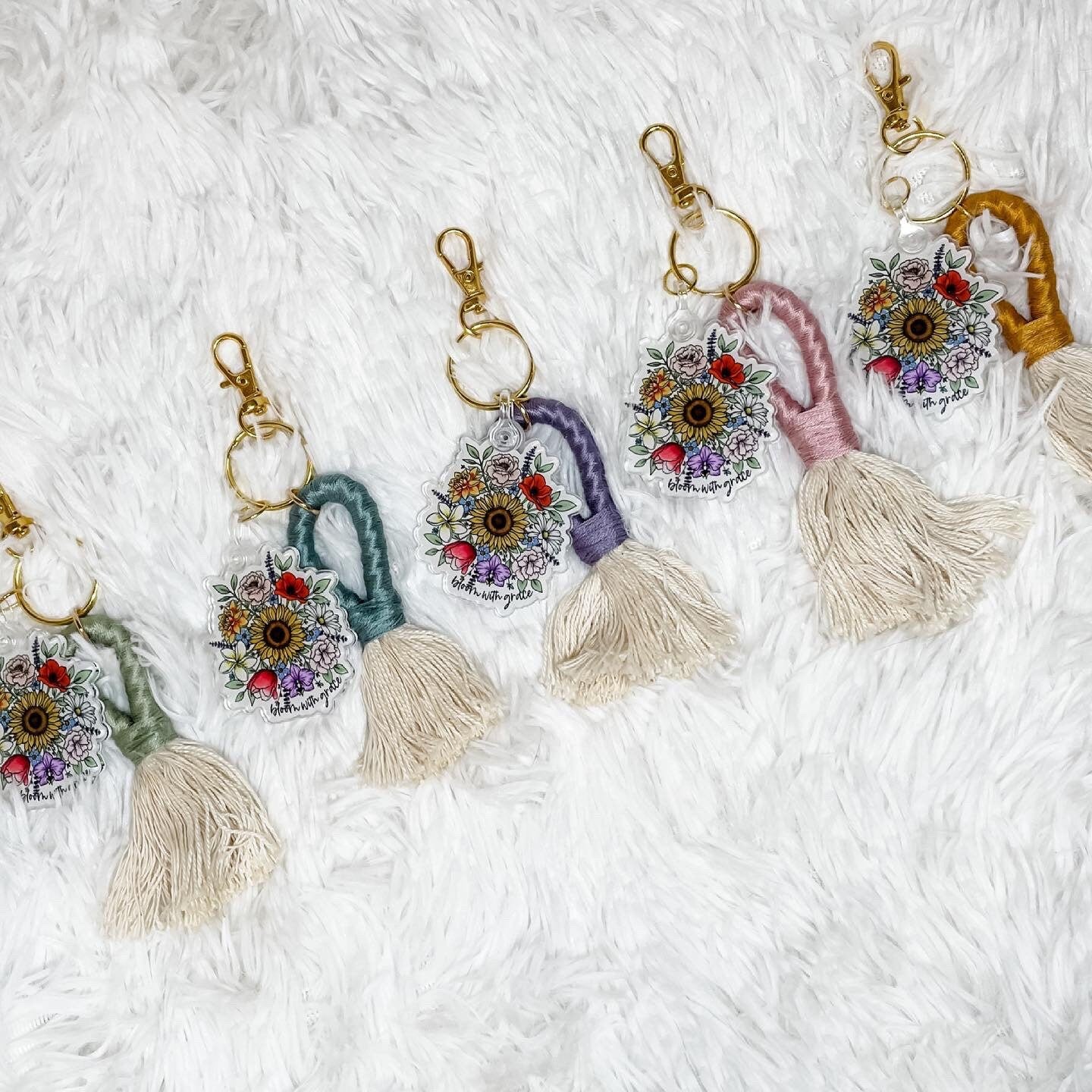Macrame Acrylic Keychain
