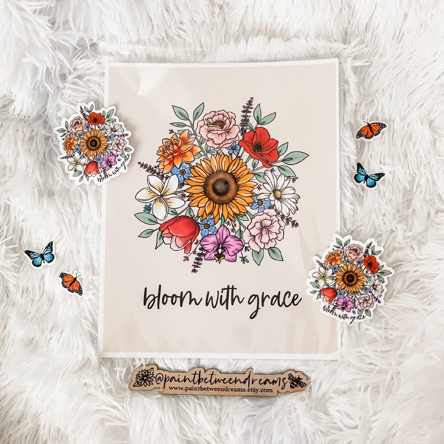 Bloom With Grace Floral Art Print