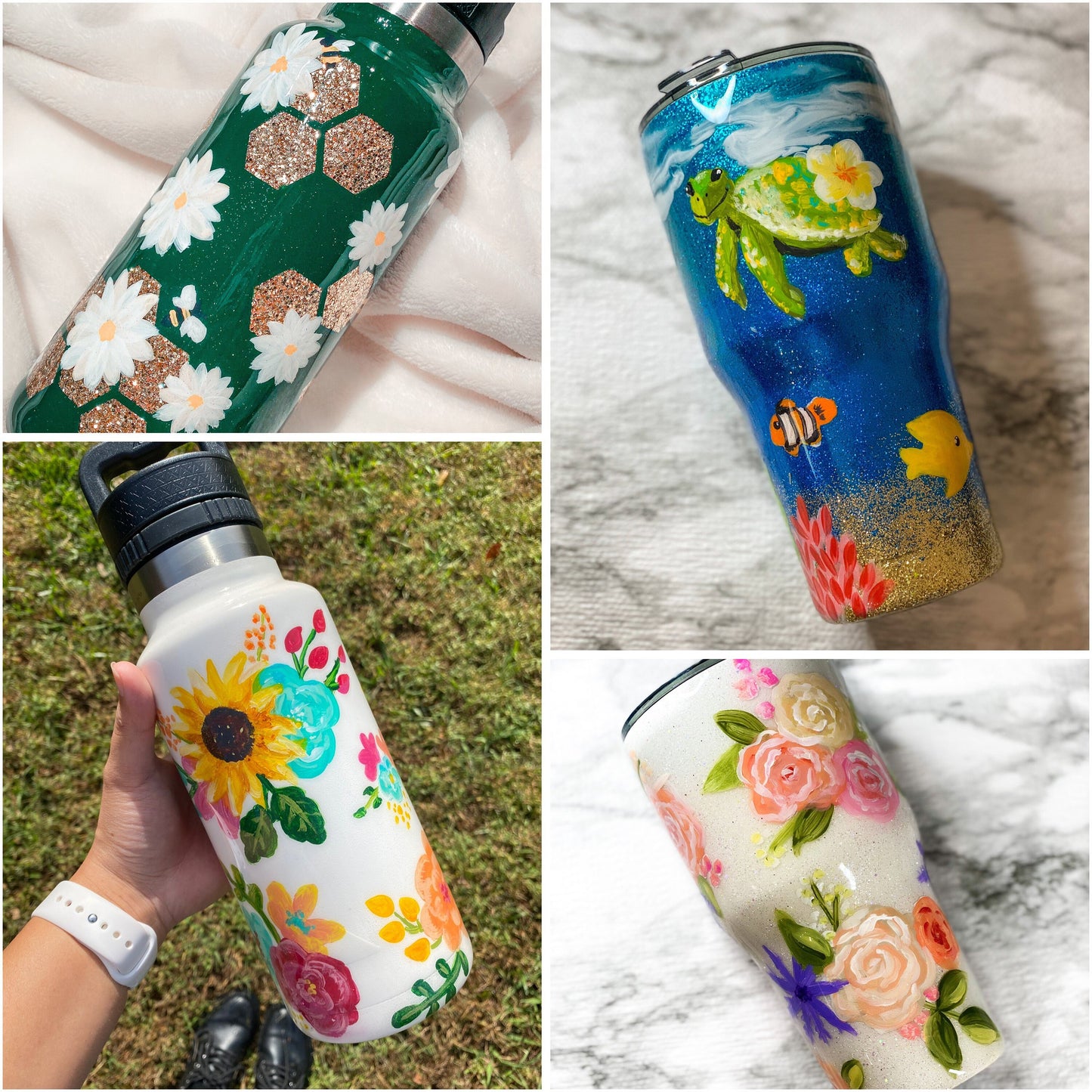 Custom Hand Painted Tumbler