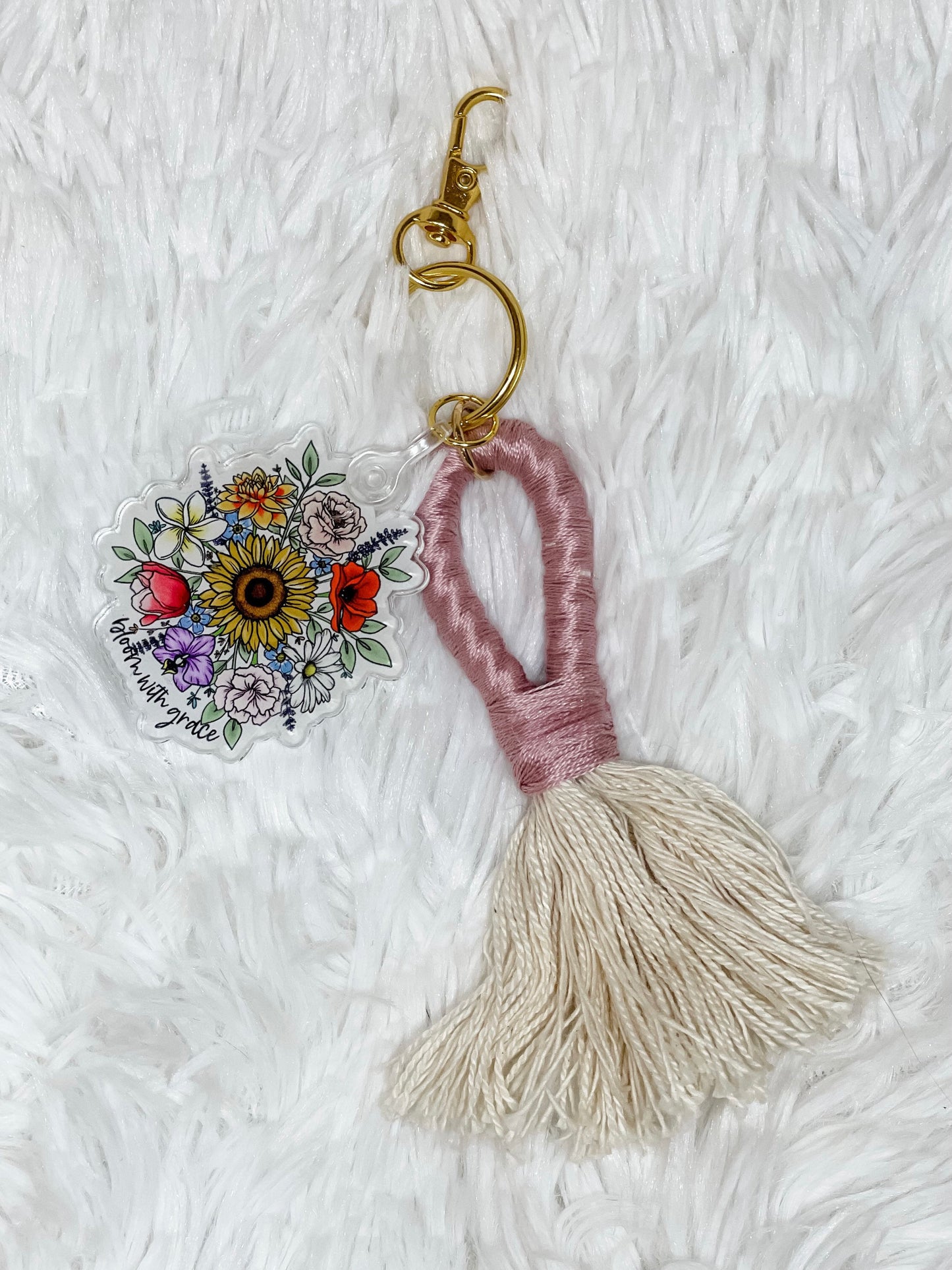 Macrame Acrylic Keychain
