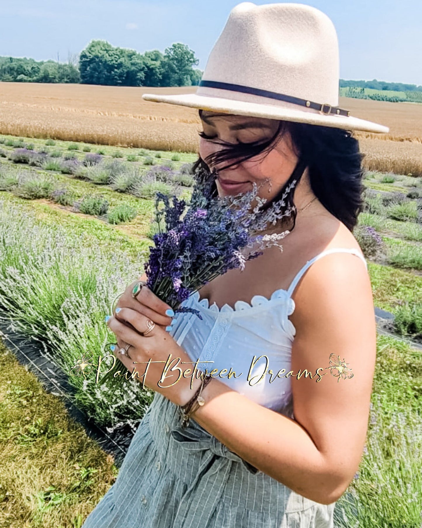Custom Painted Boho Fedora Hat
