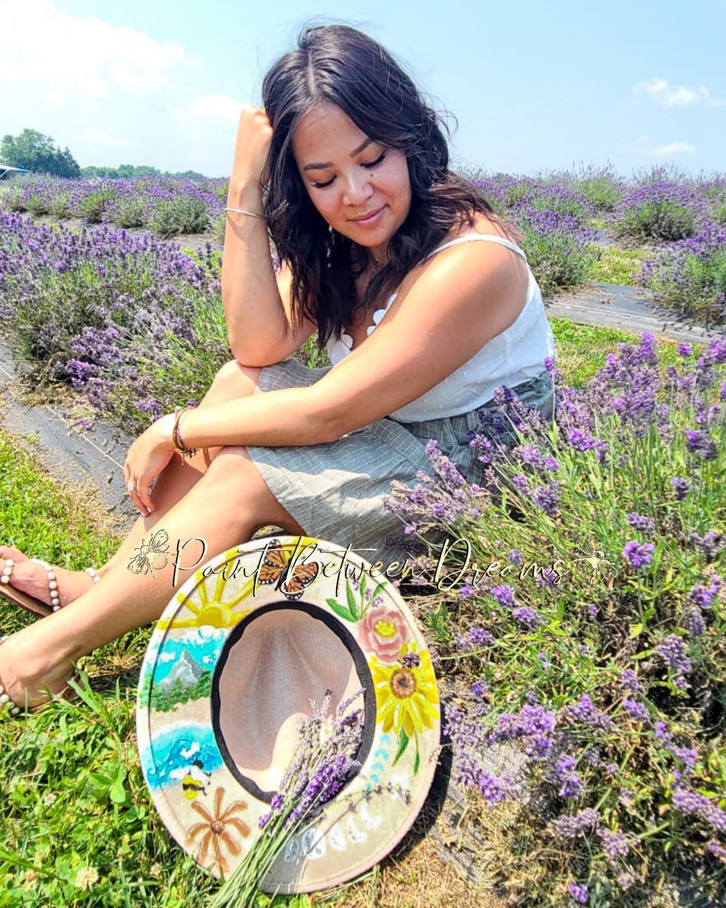 Custom Painted Boho Fedora Hat