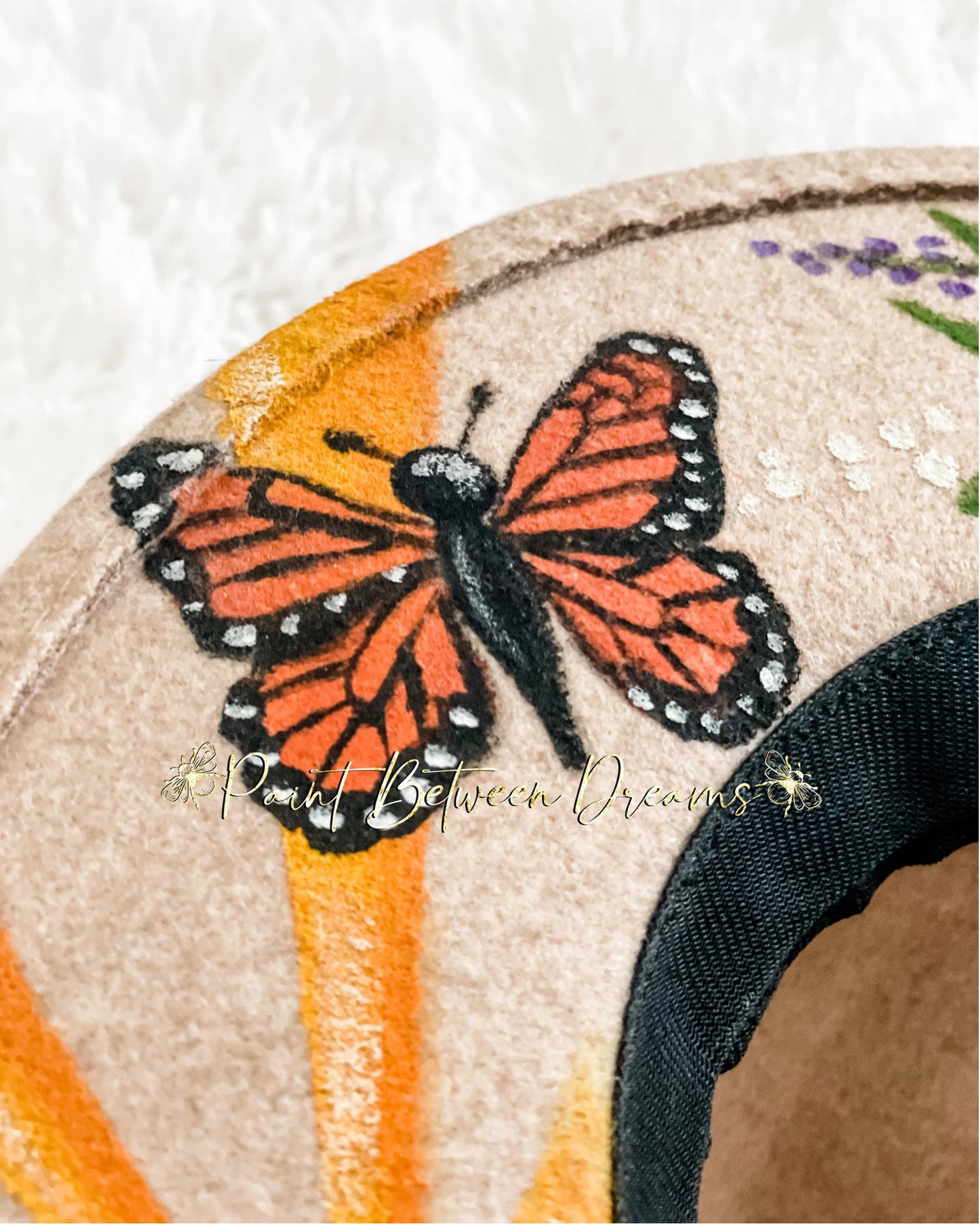 Custom Painted Boho Fedora Hat