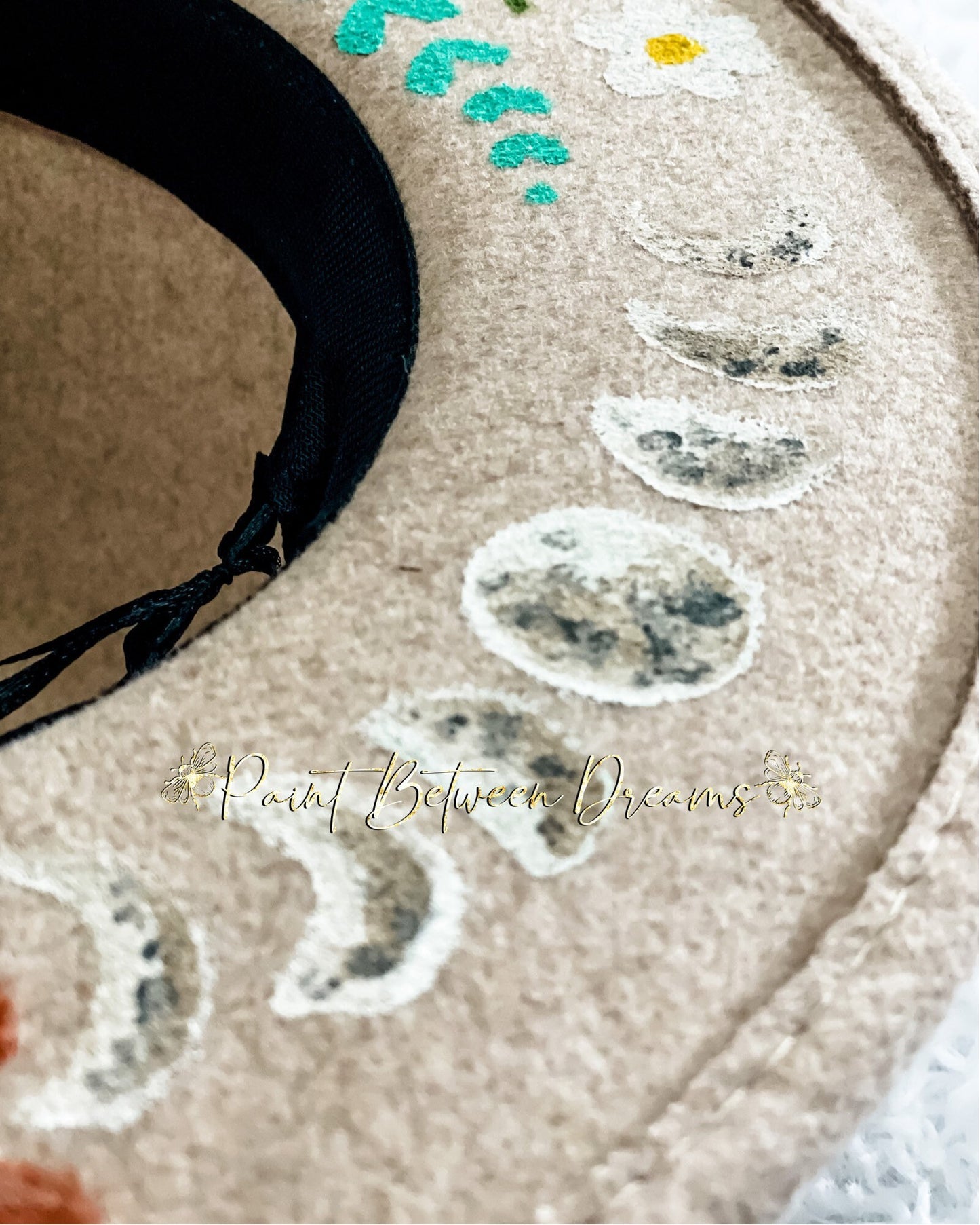 Custom Painted Boho Fedora Hat